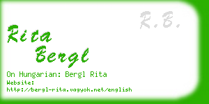 rita bergl business card